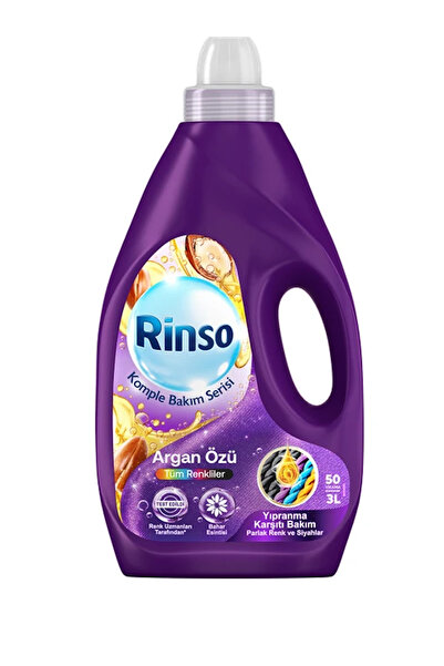 Rinso Argan Özlü Renkliler için Sıvı Çamaşır Deterjanı 3 L