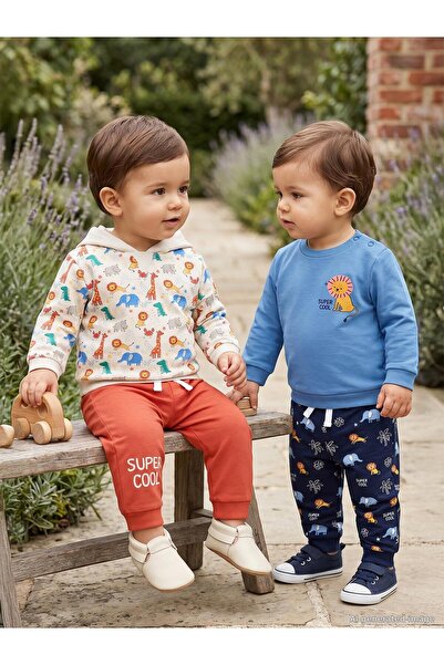 Civil Baby Safari Baskılı 2'li Set 6-18 Ay Takım - Standart 6-9 Ay