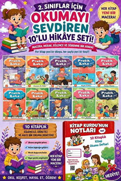 5 Renk Yayınları 2 .Sınıf Öğrencileri İçin Zevkle Okuyacağı 10 lu Hikaye Seti...