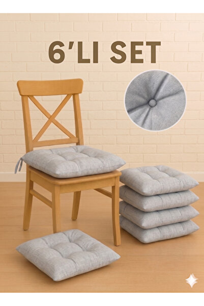 Bemrax Sandalye Minderi 6’lı Set – Konforlu, Şık , Pofidik Minder