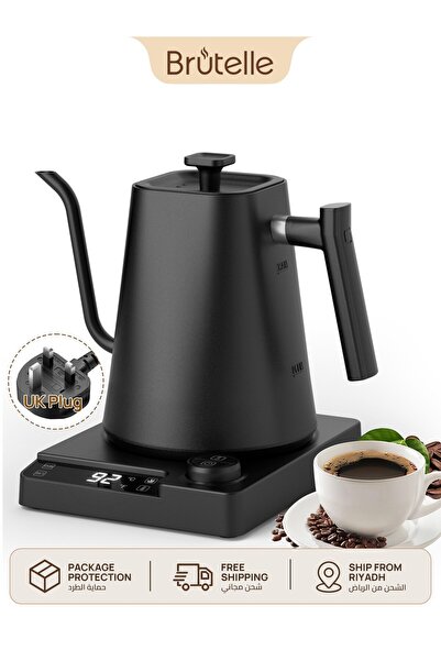 Brutelle Electric Gooseneck Kettle V60 Kettle Coffee Kettle 1000Ml 1200W 24H ...