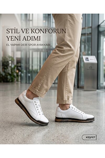 Voyager Erkek Deri İthal Şeffaf Köpük Taban Sneaker Casual, Ayakkabı/ Bağcıkl...