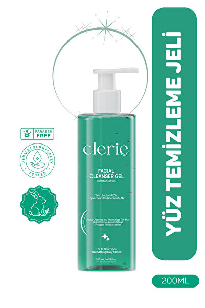 Clerie Cosmetics جل غسول الوجه لتوازن الدهون والزيوت مع حمض الهيالورونيك لتنظ...