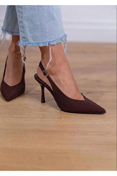luuq shoes Helga Pointed Toe Open Back Stiletto Heel U Shoes