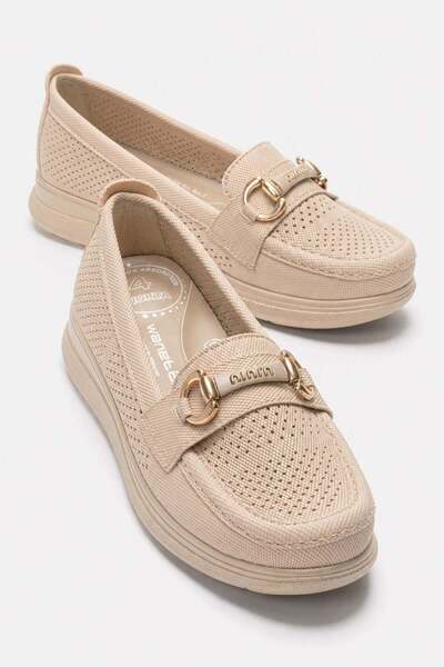 CCWAY AYAKKABI Pantofi casual cu ținte pentru femei CREAM DENIM