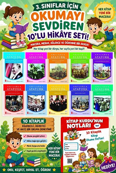Ata Yayıncılık 3.Sınıflar İçin Okumayı Sevdiren 10 lu Hikaye Seti 2 (Kitap Ok...