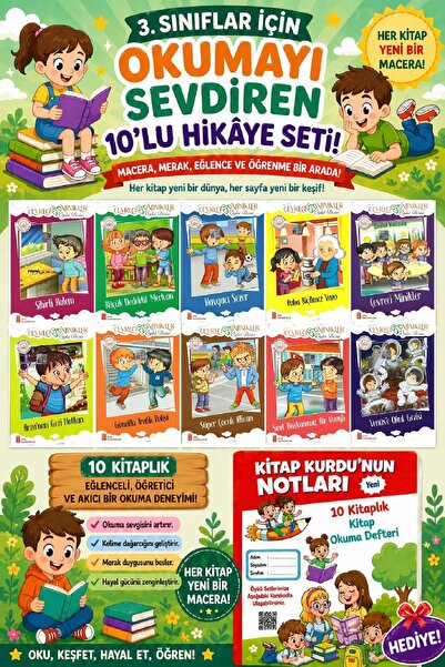 Ata Yayıncılık 3.Sınıflar İçin Okumayı Sevdiren 10 lu Hikaye Seti 4 (Kitap Ok...