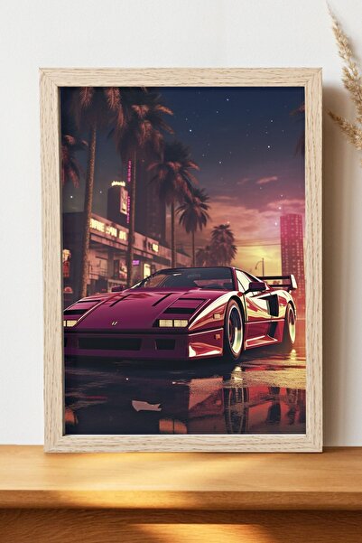 Luna Marissa Αφίσα Ferrari F40 - Αφίσα αυτοκινήτου από γυαλιστερό χαρτί χωρίς...