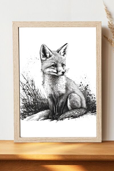 Luna Marissa Αφίσα Fox Vector - Αφίσα τοίχου από γυαλιστερό χαρτί χωρίς πλαίσιο