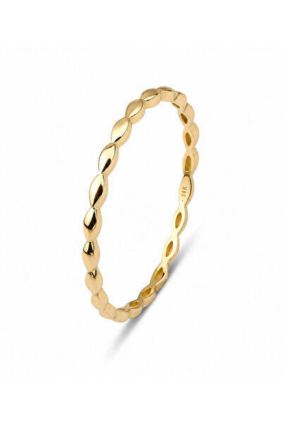 DesignbyKairos 14 Ayar Altın Olive Leaf Eternity Yüzük
