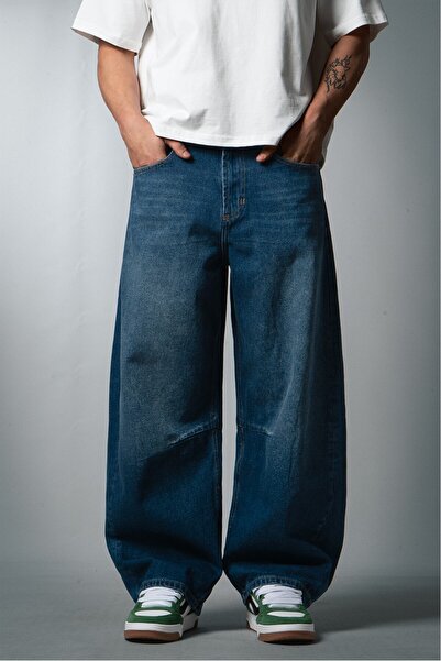 GRJ denim Ανδρικό παντελόνι Gravity Blue με φαρδιά μπατζάκια και σούπερ φαρδι...
