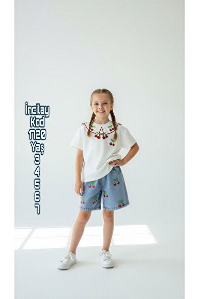 Melodikids Girl's Cherry Shorts Suit