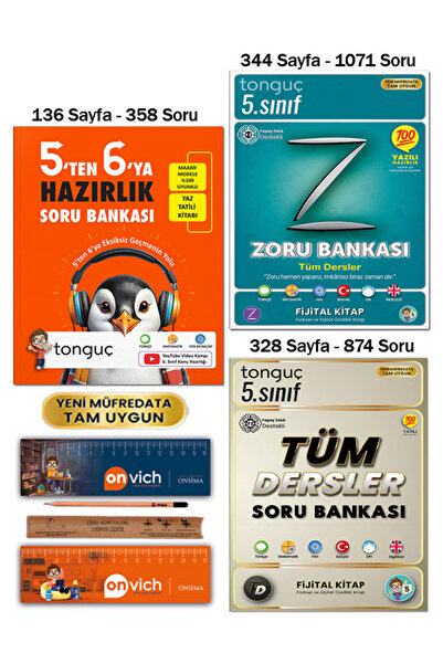 Tonguç Yayınları 6. Sınıf 5 ten 6 ya Hazırlık Yaz Tatili Kitabı Tekrar Seti -...