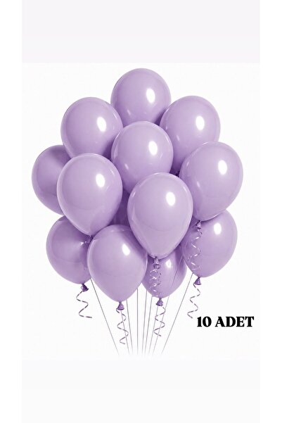 Sev-AL Balonları Makaron Mor Lateks Balon 10’lu Set 11 İnç Parti Süsleme Balonu