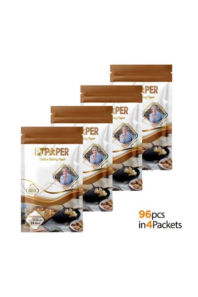 PuPaper ورق خبز سويدي مستطيل الشكل 35 × 26 سم - 24 ورقة | عبوة من 4 قطع | بولي يوريثان