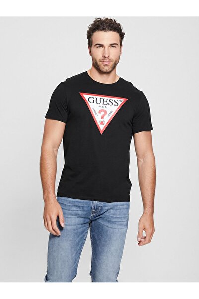 Guess تيشيرت بشعار كلاسيكي