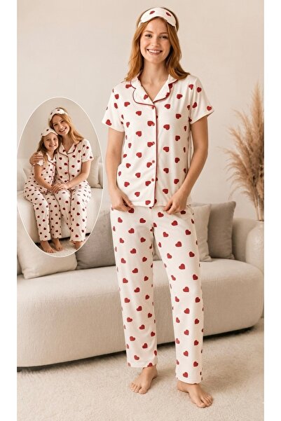 YS COLLECTION Kalpli Anne kız pijama takımı