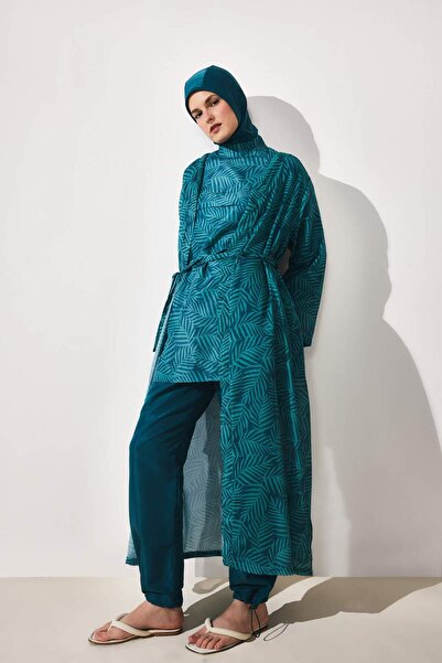 DeFacto Regular Fıt Baskılı 3'lü Burkini Mayo G8874AX26SM