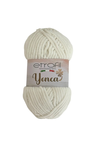 Etrofil Fir de tricotat Yonca Baby Velvet Ecru 100% Poliester 100g 120m (70016)