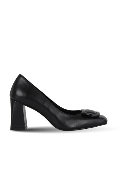 Bueno Shoes Black Leather Women's Heeled Shoes 39Wa2005