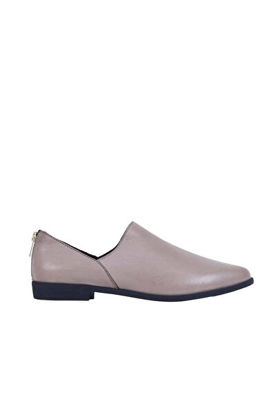 Bueno Shoes Pantofi cu toc mic din piele gri pentru femei 01wr0211