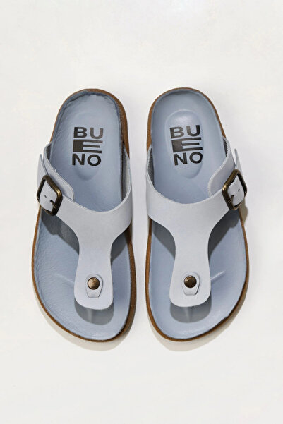 Bueno Shoes Flip-flops din nubuc albastru pentru femei - 01ws11002