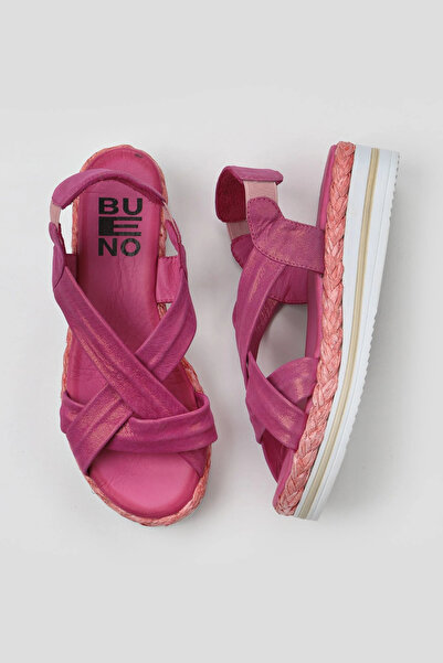 Bueno Shoes صندل نسائي بكعب عريض باللون الفوشيا - 01wq1609