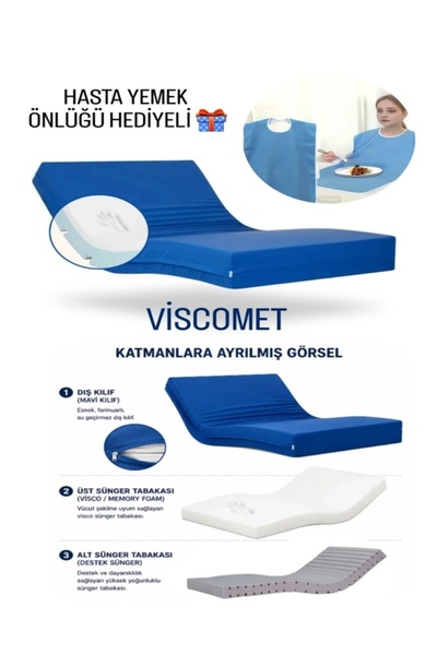 Garantimedikal Obez Hasta Yatağı Sıvı Geçirmez Kumaş 90x190x17