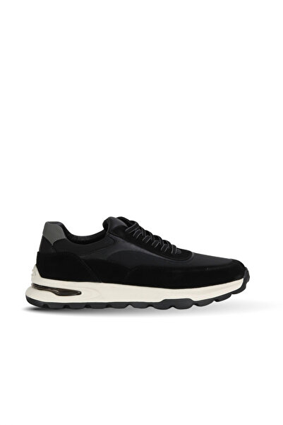 Bueno Shoes حذاء رياضي رجالي من جلد الغزال الأسود 07ma2810f0056