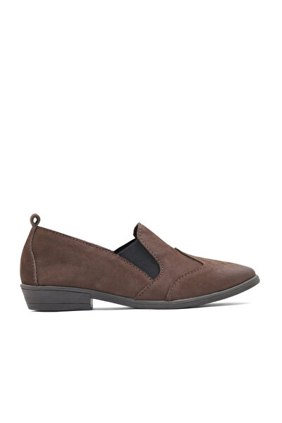 Bueno Shoes Καφέ γυναικεία παπούτσια με χαμηλό τακούνι Nubuck 01wd3606