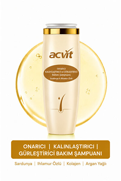 Acvit Gürleştirici ve Kalınlaştırıcı Bitkisel Şampuan 330 ML | Sardunya & Ihl...