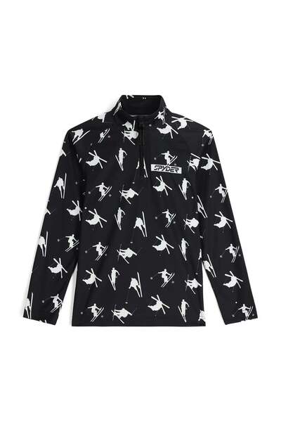 Spyder Bluza Schi Copii Ski Day 1/2 Zip 2024-Negru/Alb-S