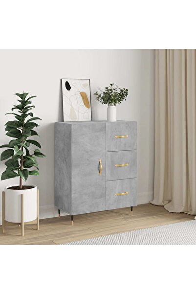 Concept Servantă, gri beton, 69,5x34x90 cm, lemn compozit