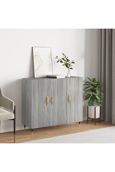 Concept Servantă, gri sonoma, 90x34x80 cm, lemn compozit