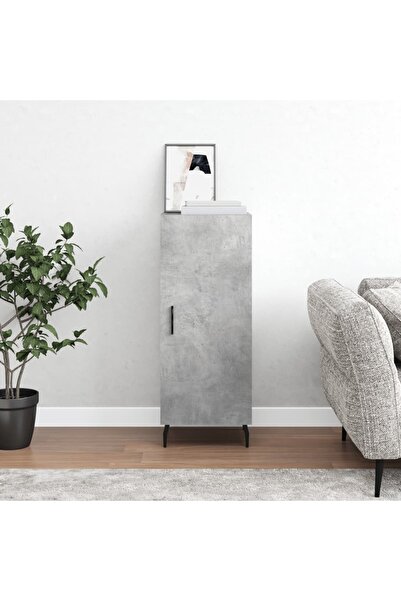 Concept Servantă, gri beton, 34,5x34x90 cm, lemn compozit