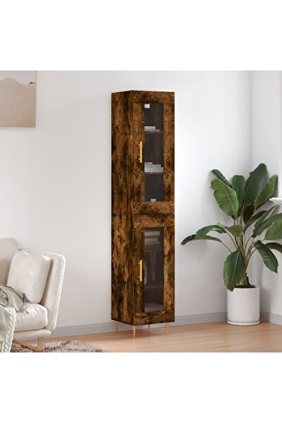 Concept Dulap înalt, stejar fumuriu, 34,5x34x180 cm, lemn prelucrat