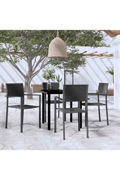 Concept Set mobilier pentru grădină, 5 piese, negru