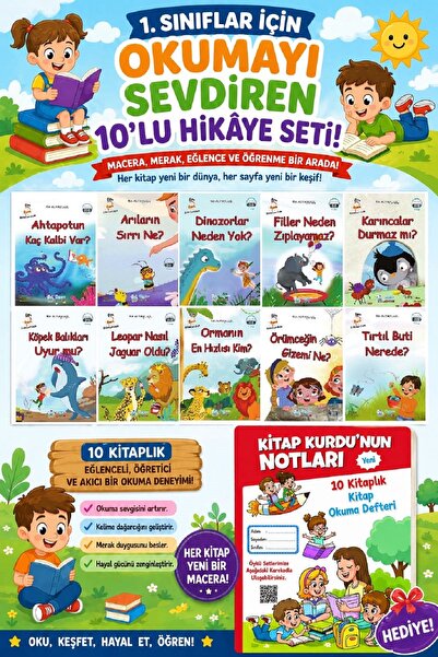 Üçgen Yayıncılık 1.Sınıflar İçin Okumayı Sevdiren 10 lu Hikaye Seti 2 (Kitap ...