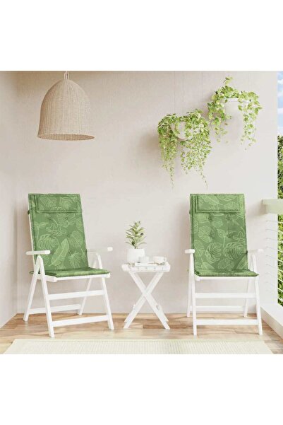 Concept Perne de scaun spătar înalt, 2 buc, model frunze, textil Oxford
