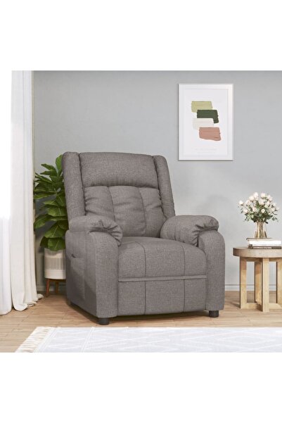 Concept Fotoliu rabatabil, gri taupe, material textil