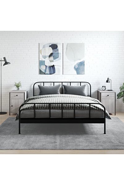 Concept Noptiere, 2 buc., gri sonoma, 40x42x60 cm, lemn prelucrat