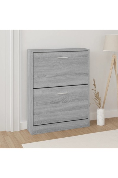 Concept Pantofar, gri sonoma, 59x17x81 cm, lemn prelucrat