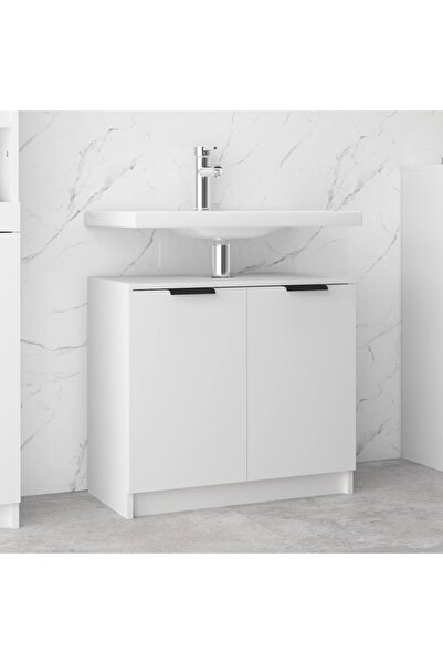 Concept Dulap de baie, alb, 64,5x33,5x59 cm, lemn compozit