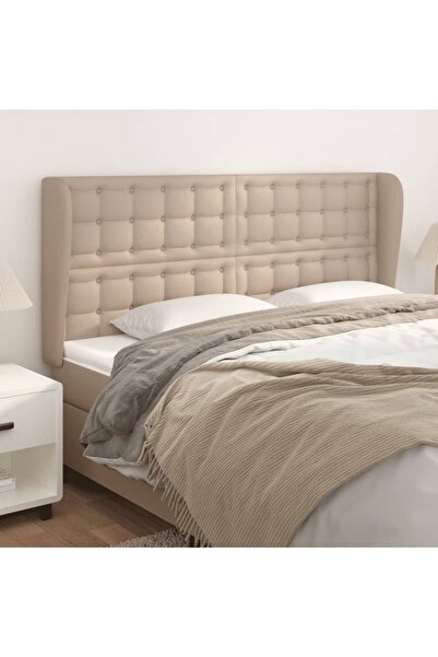 Concept Tăblie pat cu aripioare cappuccino 203x23x118/128 cm piele