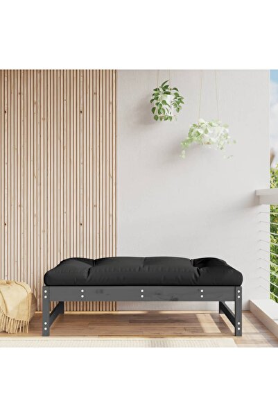 Concept Taburet de grădină, 120x80 cm, gri, lemn masiv de pin