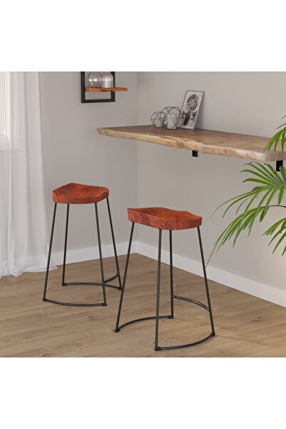 Concept Scaune de bar Gavin 2 buc. 45x40x63 cm lemn masiv de mango