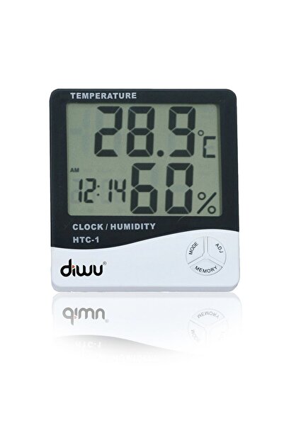Diwu HTC-1 Saatli Nem Ölçer ve Termometre