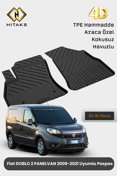 Hitaks Fiat Doblo Panelvan Paspas Araca Özel 4D Ön Iki Parça 2010 2011 2012 2...
