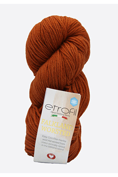 Etrofil خيط صوف فلكلاند المنسوج بلون تاوني 100% صوف 100 جرام 200 متر (72075)