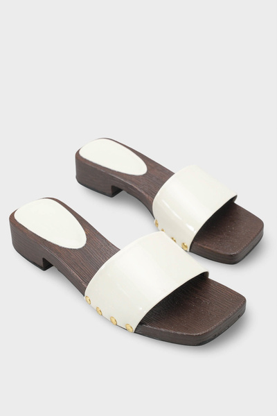 Capone Outfitters Fredrika Genuine Leather Suede Women's Clogs Slippers